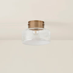 Bellow Ceiling Light by Troy Lighting C2113-PBR with Dimmable Feature & Patina Brass Finish