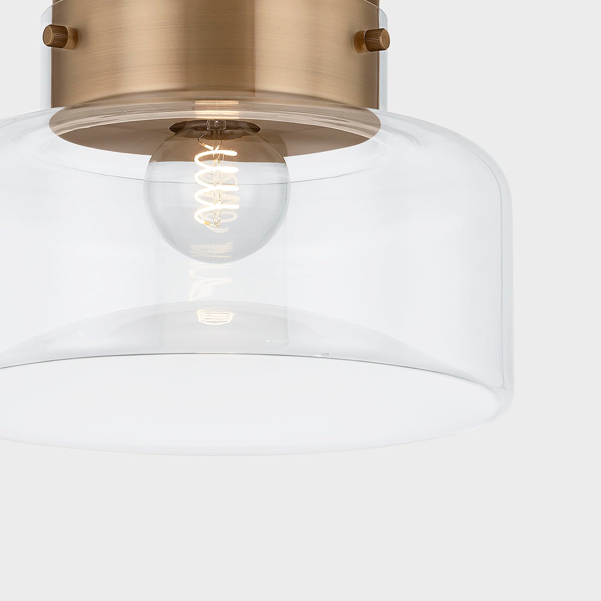 Bellow Ceiling Light by Troy Lighting C2113-PBR with Dimmable Feature & Patina Brass Finish