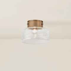 Bellow Ceiling Light by Troy Lighting C2113-PBR with Dimmable Feature & Patina Brass Finish