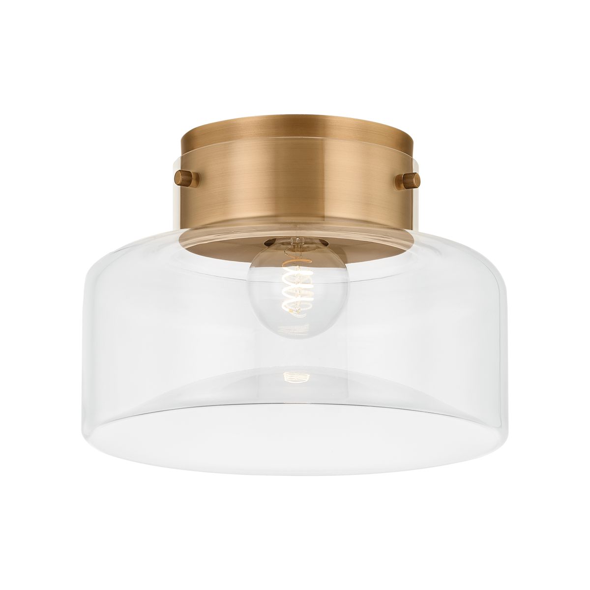 Bellow Ceiling Light by Troy Lighting C2113-PBR with Dimmable Feature & Patina Brass Finish