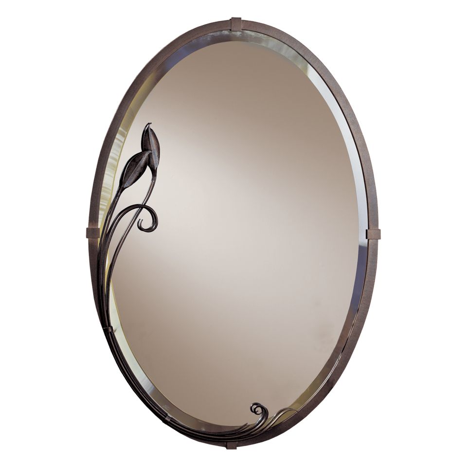 Beveled Oval Mirror with Leaf by Hubbardton Forge 710014