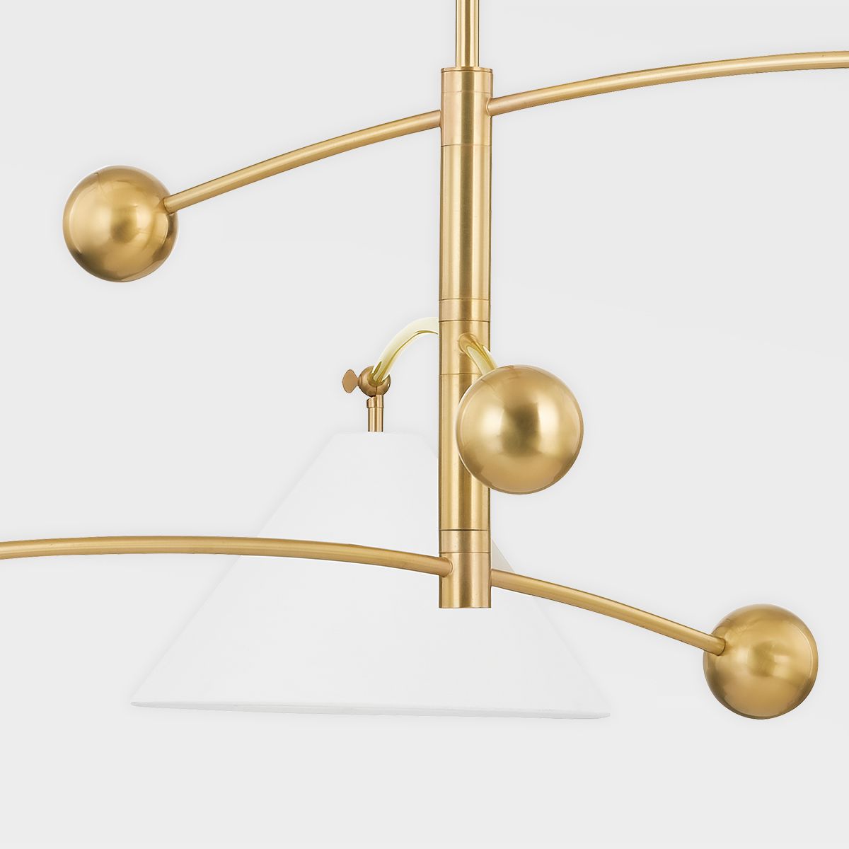 Birdie 3-Light Chandelier by Mitzi in Aged Brass with Unique Asymmetrical Design and Dimmable Functionality