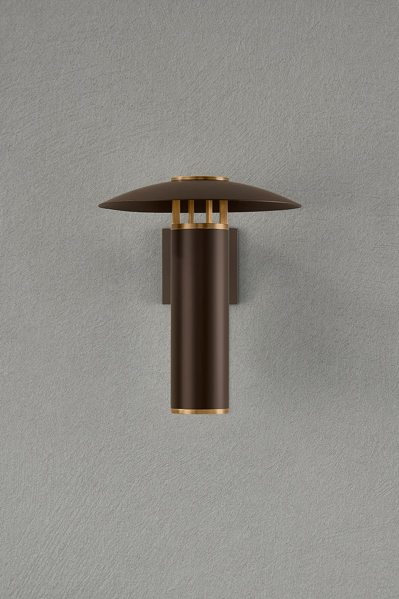 Birk Large Outdoor Wall Sconce by Troy Lighting - 15"H, ETL Wet Rated, Dimmable LED, Bronze Finish