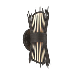 Blink Wall Sconce by Troy Lighting - Opal Glass Shade, French Iron Finish, Dimmable, UL Wet Rated