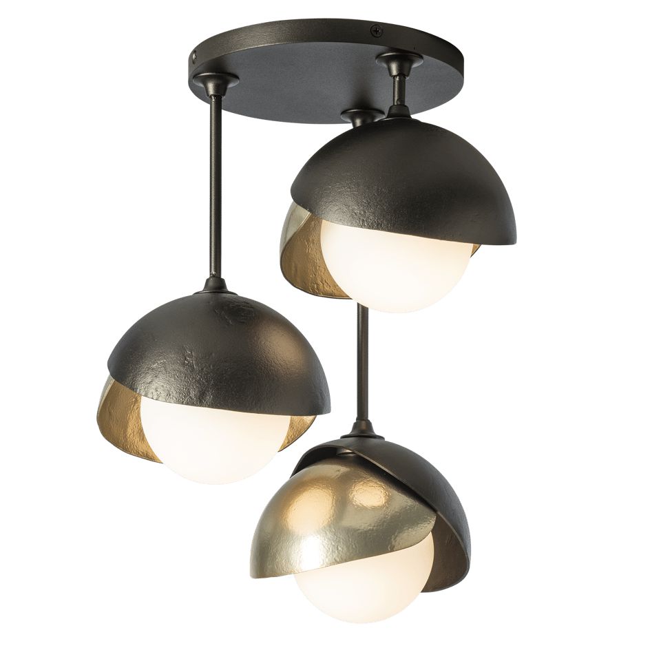 Brooklyn 3-Light Double Shade Semi-Flush by Hubbardton Forge 121374