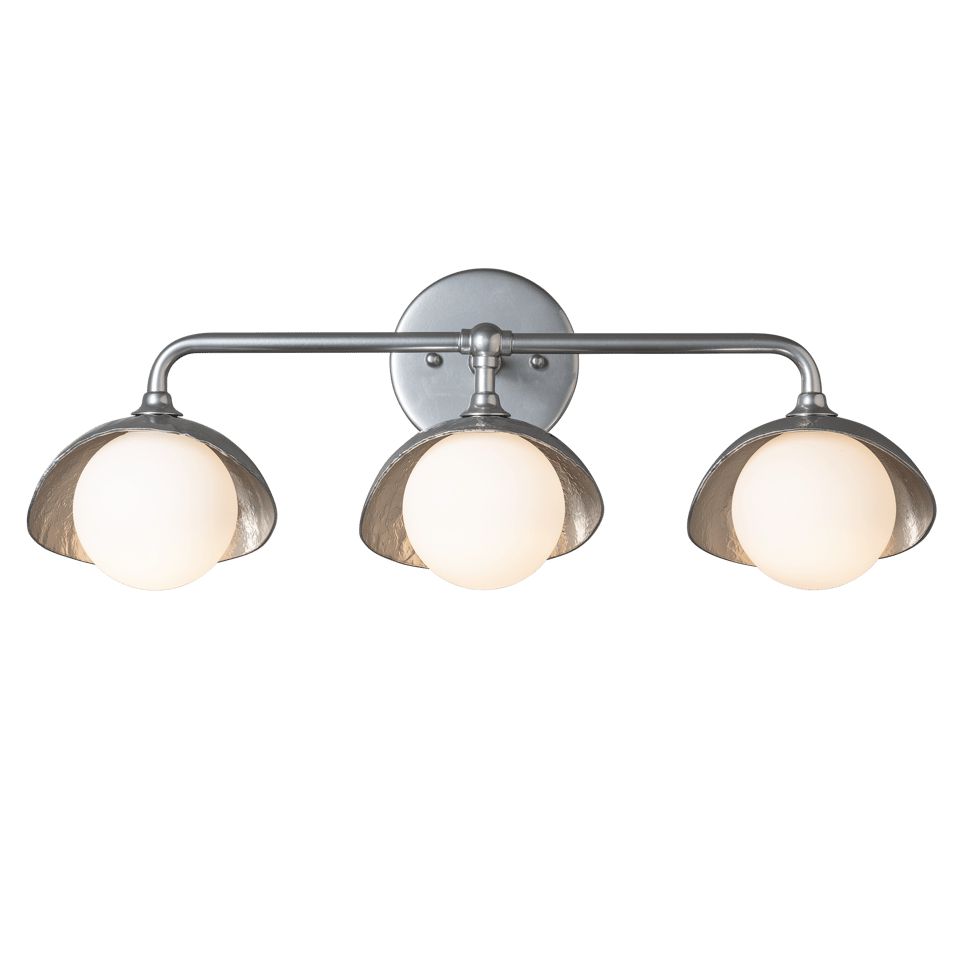 Brooklyn 3-Light Bath Sconce by Hubbardton Forge - Dimmable, Handcrafted Metal & Glass Design