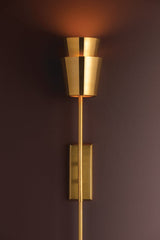 Buenos Aires Sconce 44" Tall Vintage Brass Wall Light With Dimmable E26 Base By Corbett Lighting