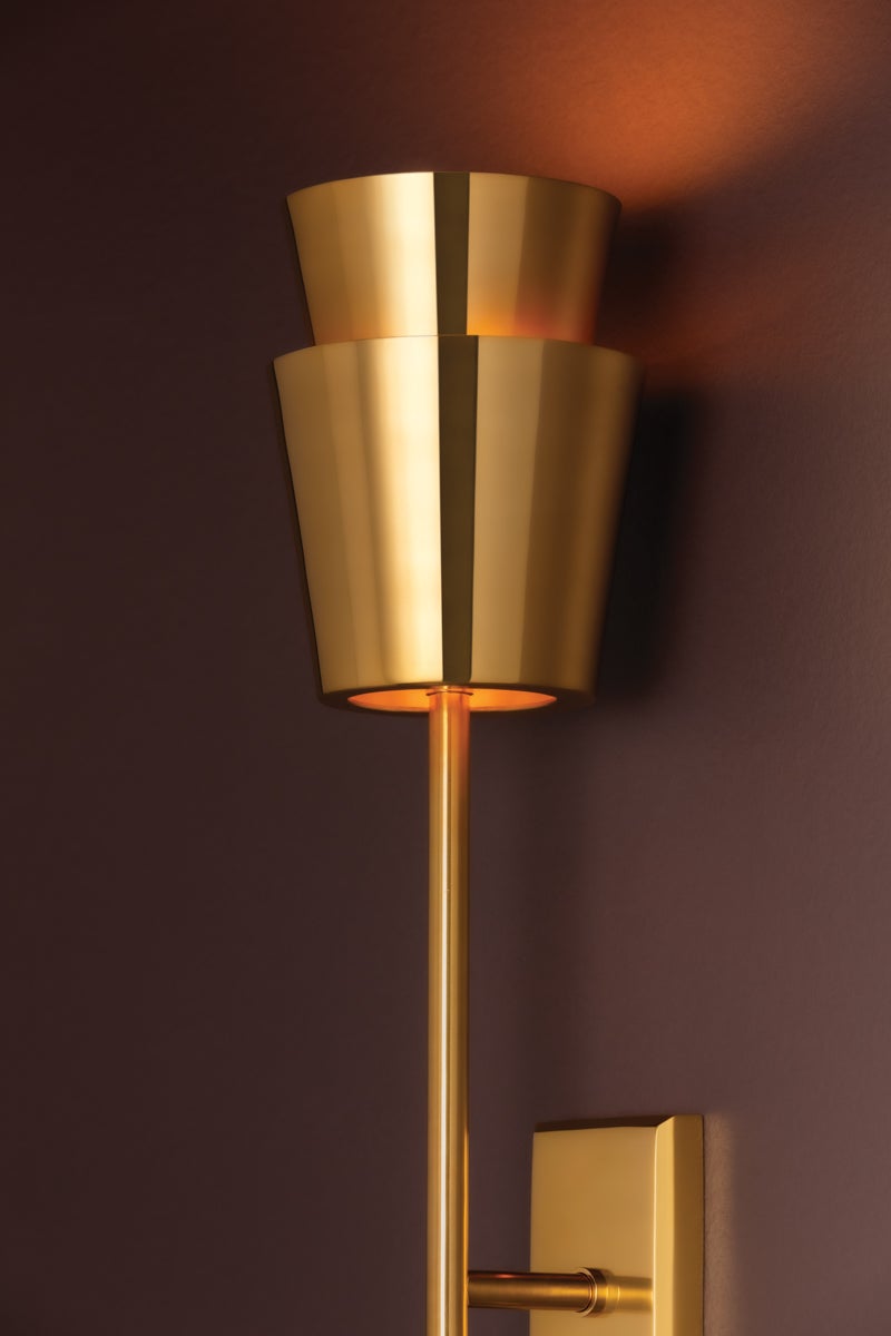 Buenos Aires Sconce 44" Tall Vintage Brass Wall Light With Dimmable E26 Base By Corbett Lighting