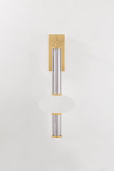 Corbin Wall Sconce by Corbett Lighting, Vintage Brass, 12W LED, Dimmable, ETL Damp Rated, 30"H x 10.5"W