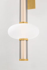 Corbin Wall Sconce by Corbett Lighting, Vintage Brass, 12W LED, Dimmable, ETL Damp Rated, 30"H x 10.5"W