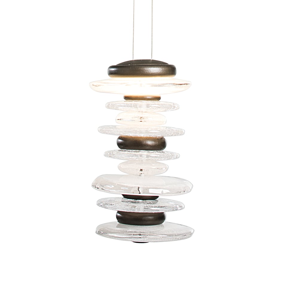 Cairn Large Mini Pendant Light by Hubbardton Forge, 10.1" H, Dimmable, Custom Finish Options