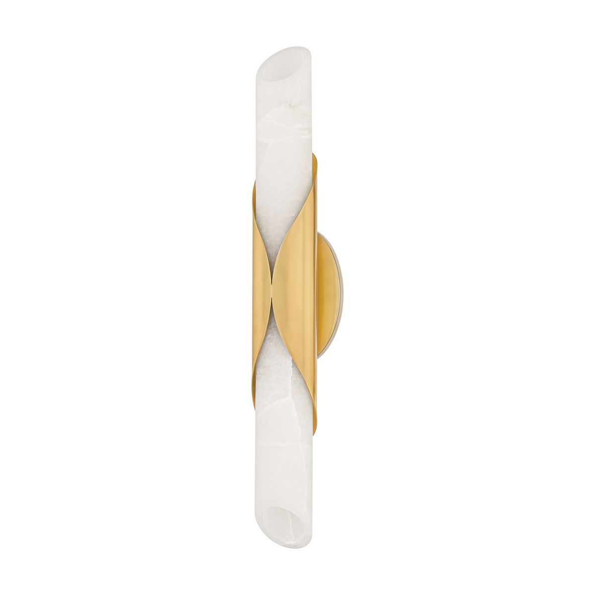 Camilla Sconce 28.75" Height by Corbett Lighting - Alabaster Shade & Vintage Brass Finish, Dimmable