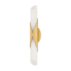 Camilla Sconce 28.75" Height by Corbett Lighting - Alabaster Shade & Vintage Brass Finish, Dimmable