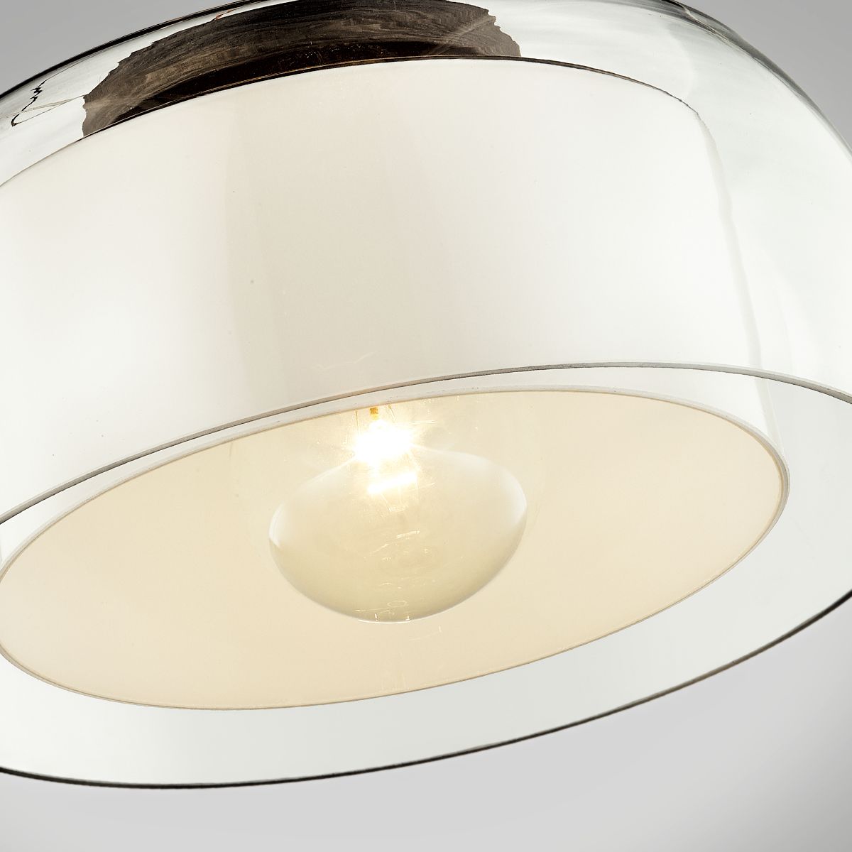 Candace Large Ceiling Light by Troy Lighting C7561-GRA, Opal Glass Shade, Dimmable, Graphite Finish