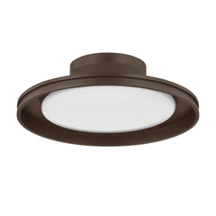 Troy Lighting Cannes Outdoor Ceiling Light, 12W Dimmable LED, Opal Glass, Bronze Finish, ETL Wet Rated