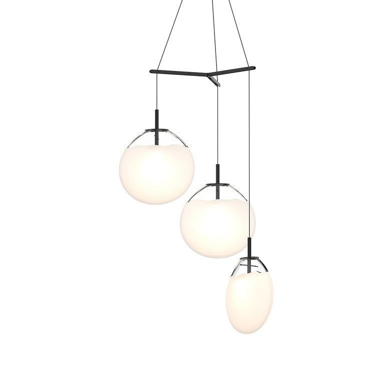 Cantina Large 3-Light Tri-Spreader LED Chandelier by SONNEMAN