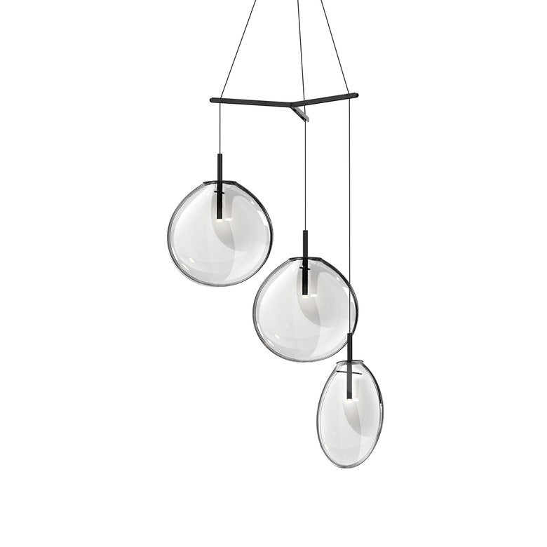 Cantina Large 3-Light Tri-Spreader LED Chandelier by SONNEMAN