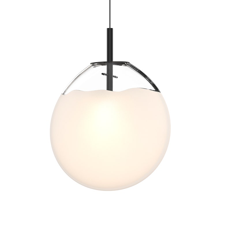 Cantina 18.75" Large LED Pendant Light by SONNEMAN, Satin Black Finish, Dimmable, Energy Efficient