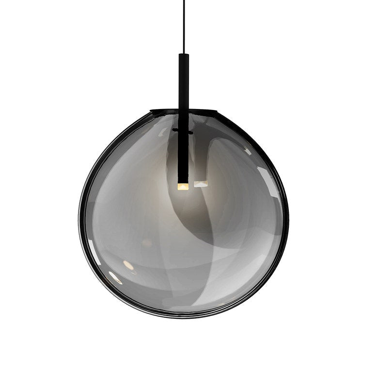 Cantina 18.75" Large LED Pendant Light by SONNEMAN, Satin Black Finish, Dimmable, Energy Efficient