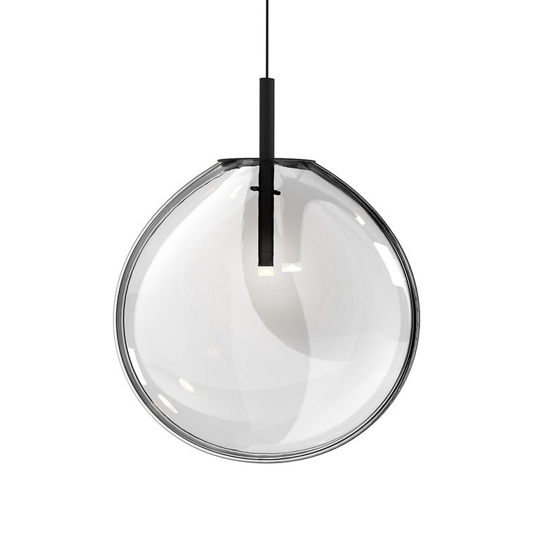 Cantina 18.75" Large LED Pendant Light by SONNEMAN, Satin Black Finish, Dimmable, Energy Efficient