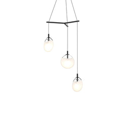 Cantina Small 3-Light Tri-Spreader LED Chandelier by SONNEMAN