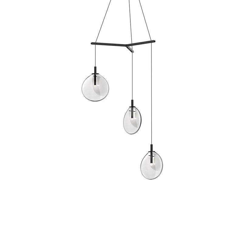 Cantina Small 3-Light Tri-Spreader LED Chandelier by SONNEMAN