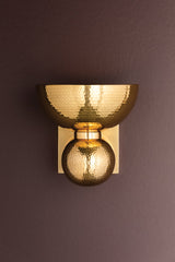 Catania Sconce by Corbett Lighting 456-01-VB Vintage Brass 15W E26 Bulb Wall Fixture, UL Damp Rated