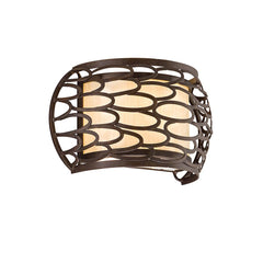 Cesto Sconce by Corbett Lighting, 60W Max, Antique Pearl Glass, Modern Silver & Napoli Bronze Finishes