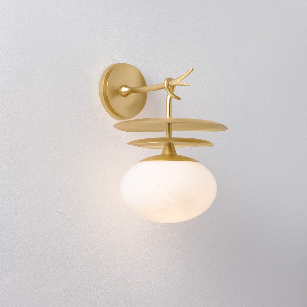 Ceylon Sconce by Corbett Lighting - Elegant Vintage Gold Leaf Design, 1 Light, UL Damp Rated