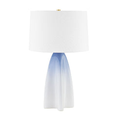 Chappaqua Table Lamp 26.5" Tall by Hudson Valley Lighting with Dimmable Functionality and Blue Ombre Finish