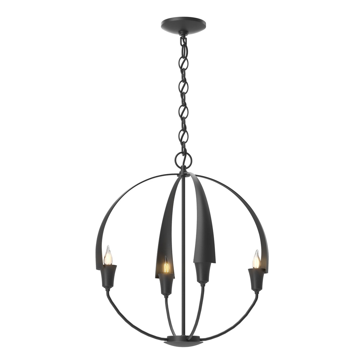 Cirque 4-Light Small Chandelier by Hubbardton Forge - Modern Design with Custom Finish Options