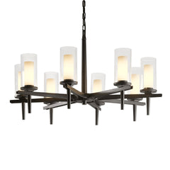 Constellation 8 Arm Chandelier by Hubbardton Forge in Custom Finishes with Dimmable Lighting