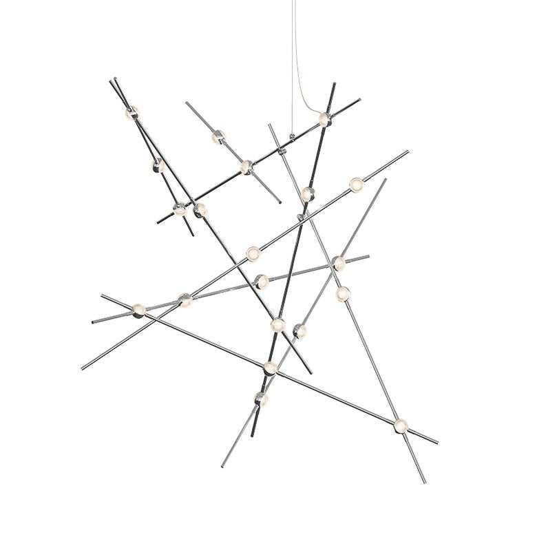 Constellation Aquila Major Chandelier by SONNEMAN – LED, Dimmable, Satin Brass/Nickel Finish