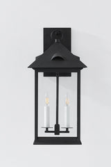 Corning Large Outdoor Wall Sconce by Troy Lighting, Vintage-Modern Design, ETL Wet Rated, 2-Bulb