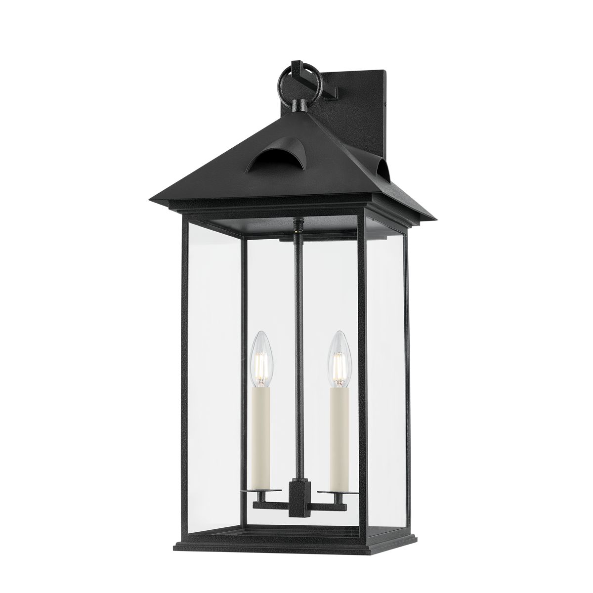 Corning Large Outdoor Wall Sconce by Troy Lighting, Vintage-Modern Design, ETL Wet Rated, 2-Bulb