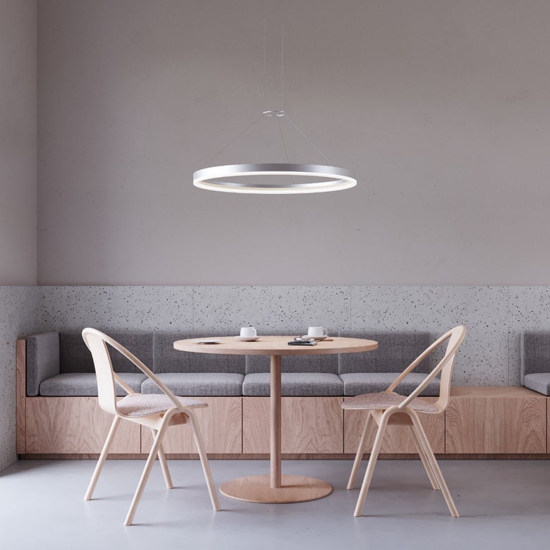 32-Inch Corona Ring LED Pendant by SONNEMAN - Dimmable, Sleek Design, 2560 Lumens, Multiple Finishes