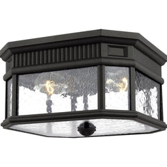 Cotswold Lane Flush Mount Light OL5433 by Visual Comfort, 2-Bulb, UL Damp Rated, Elegant Black Finish