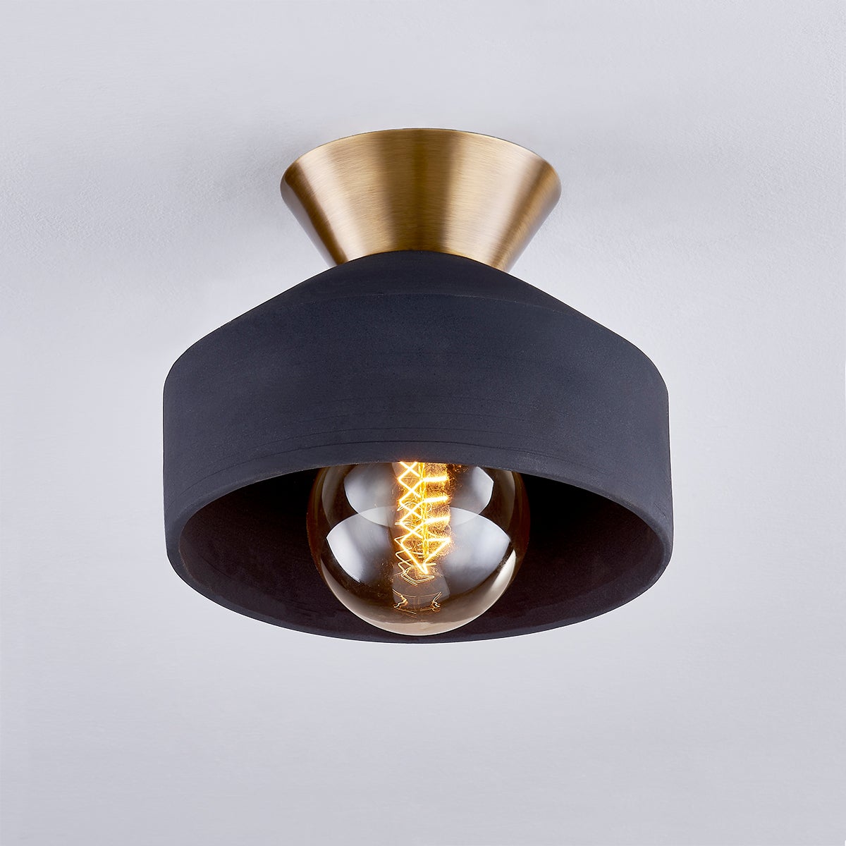 Covina Large Ceiling Light by Troy Lighting C9811-PBR/CBK