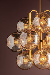 Cronus 12-Light Vintage Polished Brass Chandelier by Corbett Lighting - Dimmable, Elegant Design