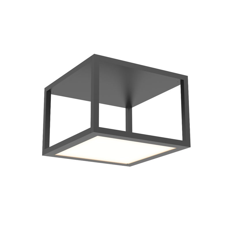 SONNEMAN Cubix 1-Light LED Surface Mount Fixture, Dimmable, 1150 Lumens, Satin Black, 3000K