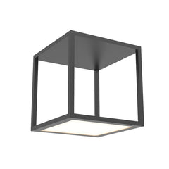 Sonneman Cubix 1-Light Tall LED Surface Mount Fixture, 1150 Lumens, Dimmable, Satin Black Finish