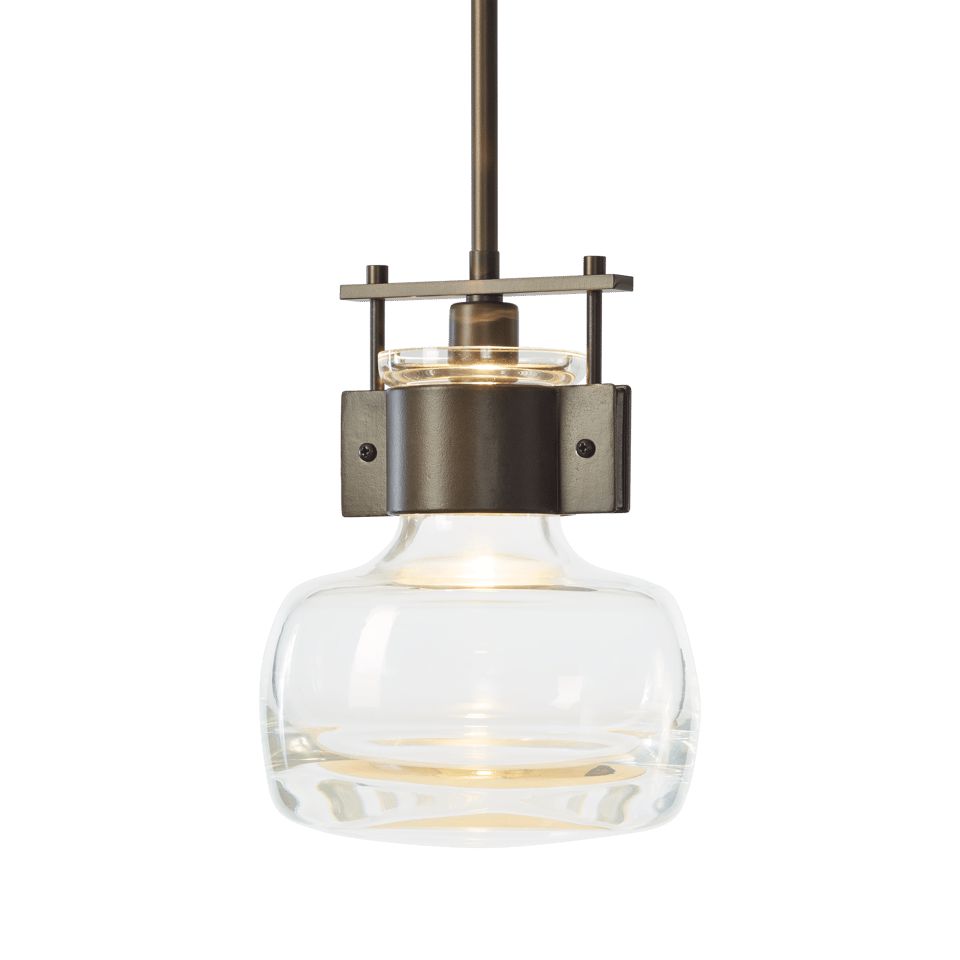 Cuff Large Mini Pendant Light by Hubbardton Forge, 7.5" Diameter, Dimmable, UL Damp Rated, Artisan Design