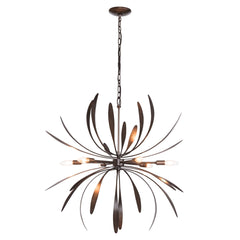 Dahlia Chandelier 104350 By Hubbardton Forge - Handcrafted Floral Design, Dimmable, Versatile Finish Options