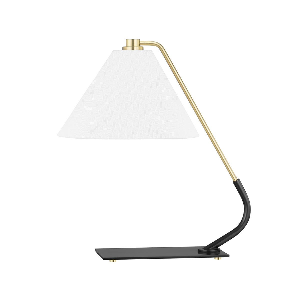 Danby Table Lamp 18.5" Height Aged Old Bronze Finish with Dimmable White Linen Shade