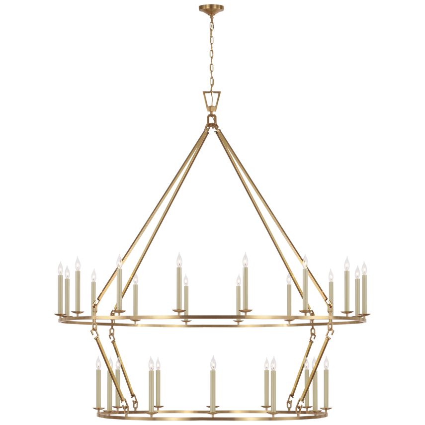 Darlana Grande 2-Tier Chandelier by Visual Comfort with 28 Lights, Dimmable Feature, ETL Damp Rated