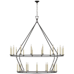 Darlana Grande 2-Tier Chandelier by Visual Comfort with 28 Lights, Dimmable Feature, ETL Damp Rated