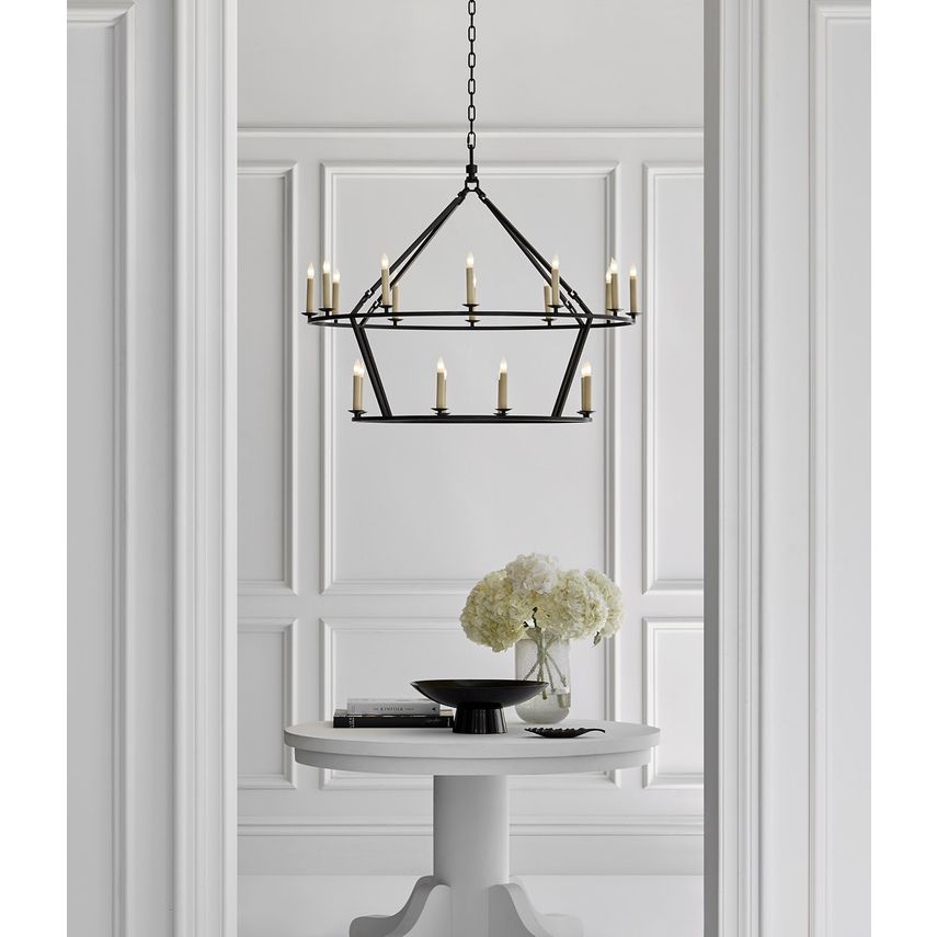 Darlana Large Two-Tiered Ring Chandelier by Visual Comfort CHC5179