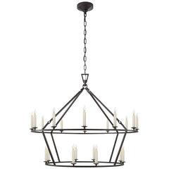 Darlana Large Two-Tiered Ring Chandelier by Visual Comfort CHC5179