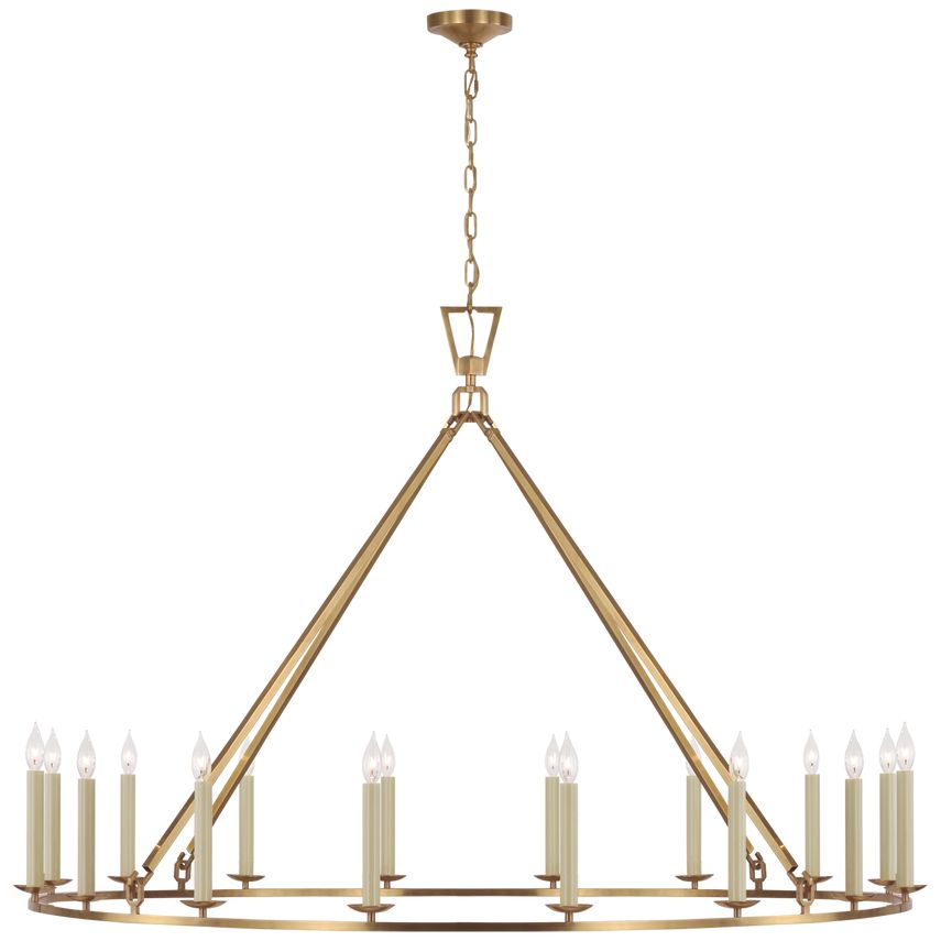 Darlana Oversized Single Ring Chandelier with 16 Bulbs - Dimmable, Multiple Finishes Available