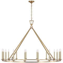 Darlana Oversized Single Ring Chandelier with 16 Bulbs - Dimmable, Multiple Finishes Available